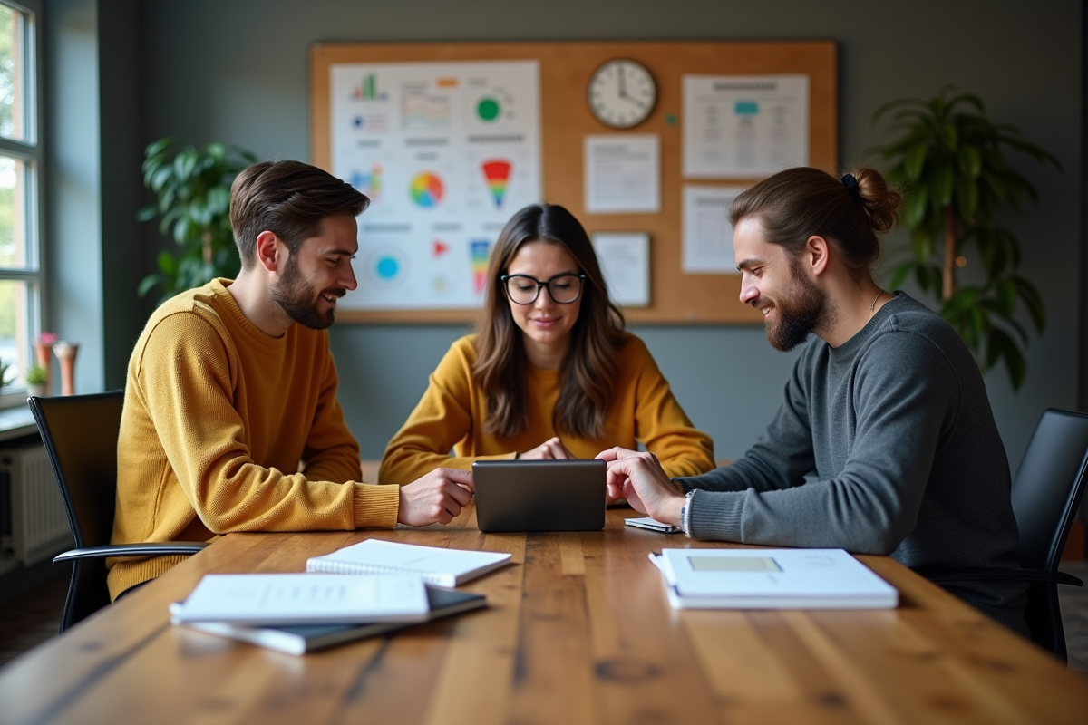 Groupe de personnes discutant autour d